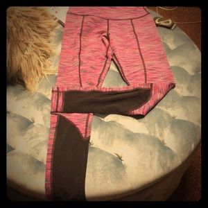 TLF Pink Yoga Pants with Black Mesh